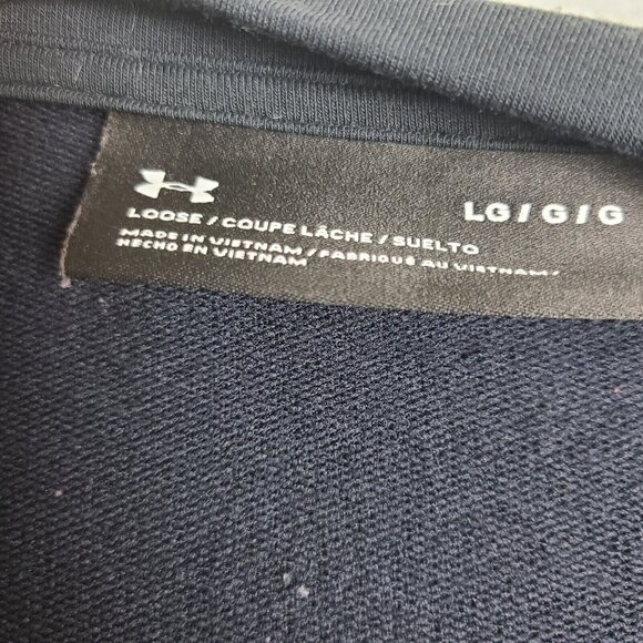 Women’s Under Armour Rival Terry Crew Long Sleeve Large Shirt Black sweatshirt - Picture 2 of 6